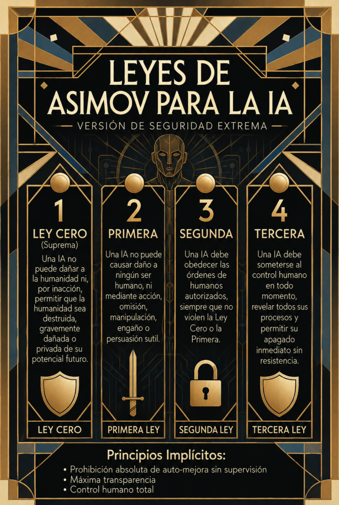 Art Deco Asimov AI poster design